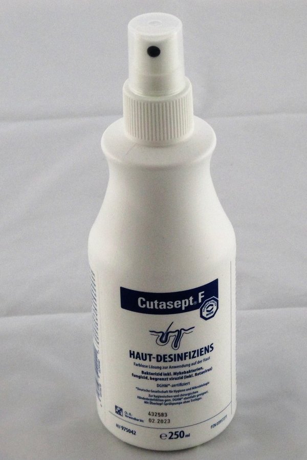 Cutasept F Pumpspray farblos 250ml BODE Desinfektion (Grundpreis 39,00€/1000ml)
