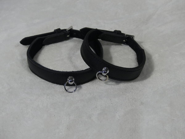 Halsband, schwarz mit O-Ring