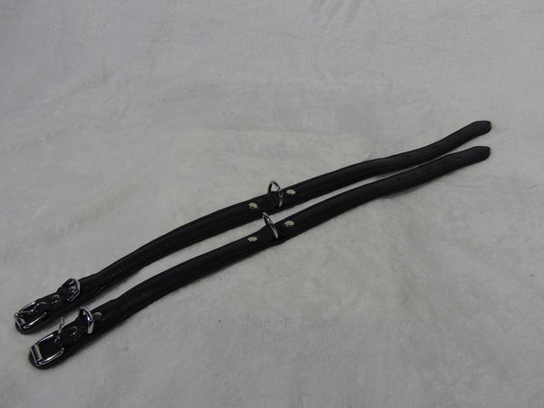 Halsband  mit schwarzer Naht & O-Ring